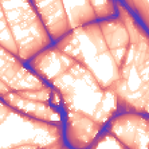 Daytime road noise heatmap for BD1 3HN