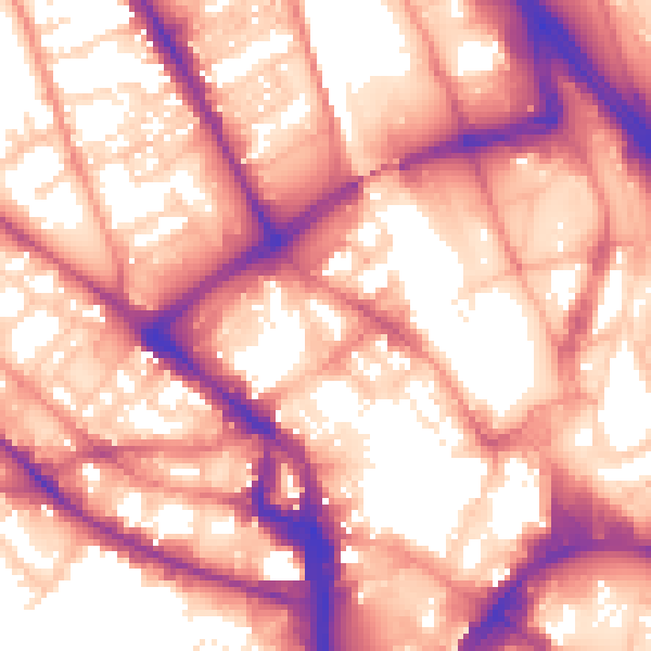 Daytime road noise heatmap for BD1 3HT