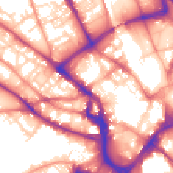 Daytime road noise heatmap for BD1 3JT
