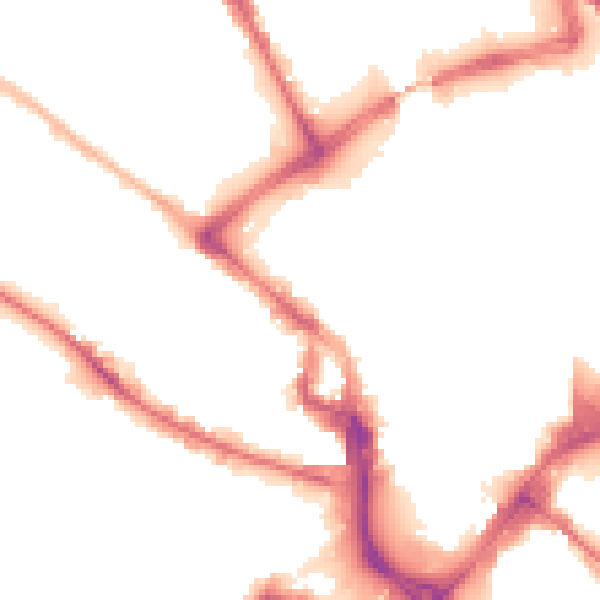 Night-time road noise heatmap for BD1 3JT