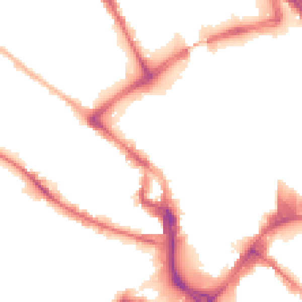 Night-time road noise heatmap for BD1 3JU
