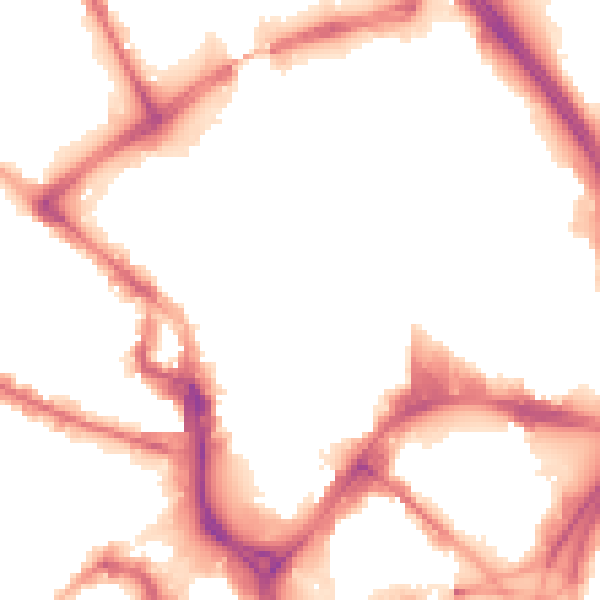 Night-time road noise heatmap for BD1 3ND