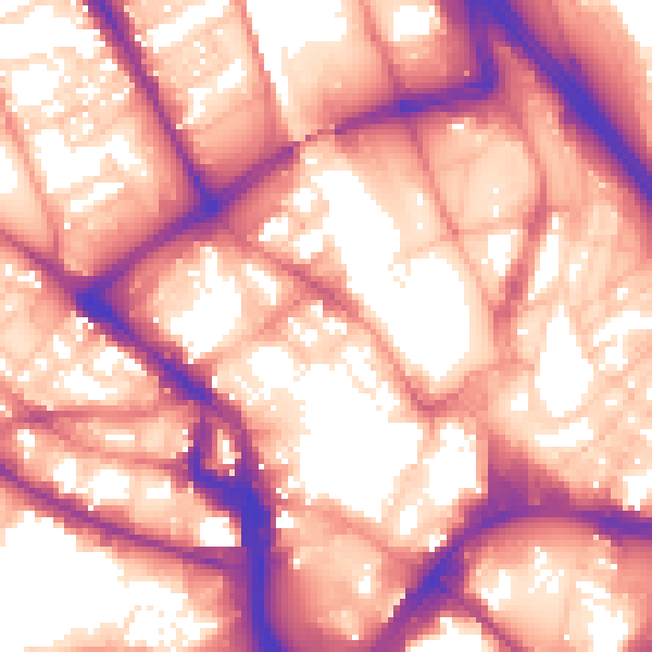 Daytime road noise heatmap for BD1 3NN
