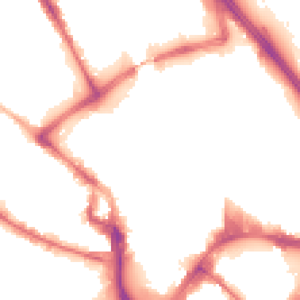 Night-time road noise heatmap for BD1 3NN