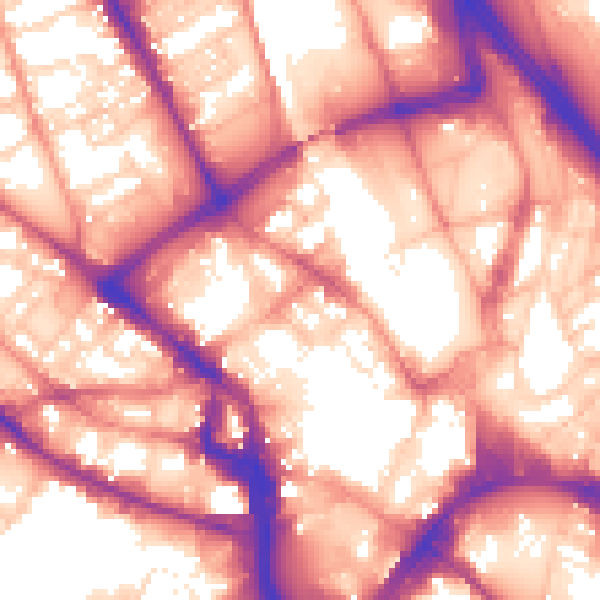 Daytime road noise heatmap for BD1 3PQ