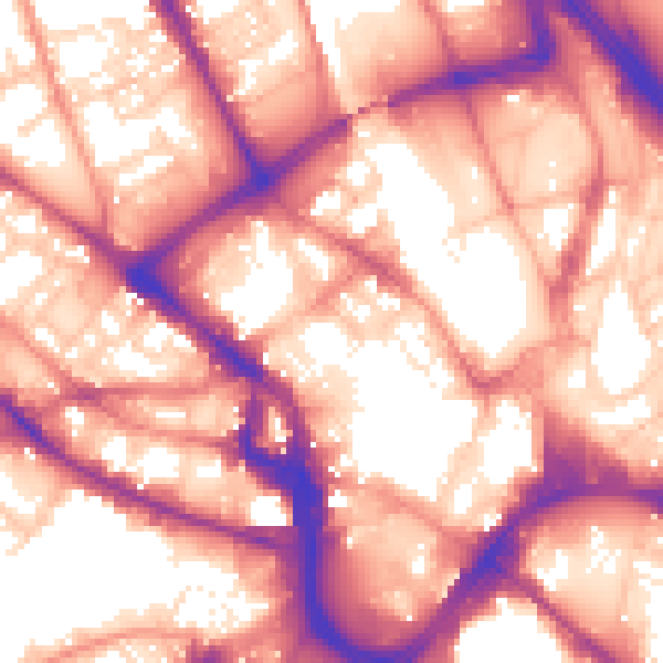 Daytime road noise heatmap for BD1 3QQ