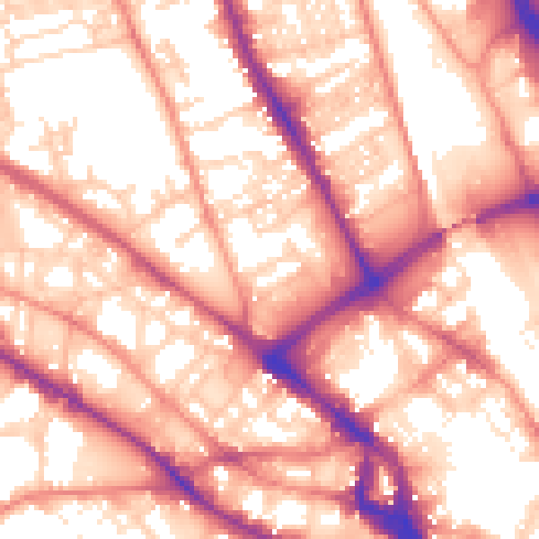 Daytime road noise heatmap for BD1 3RQ