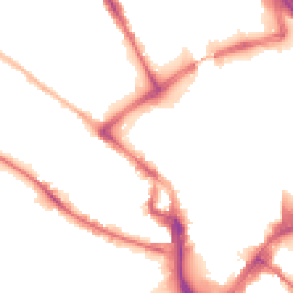 Night-time road noise heatmap for BD1 3SR