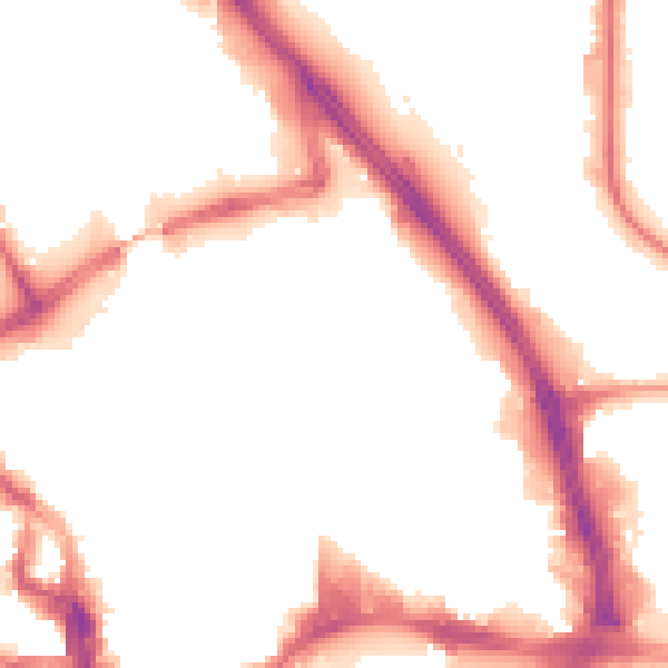 Night-time road noise heatmap for BD1 4AB