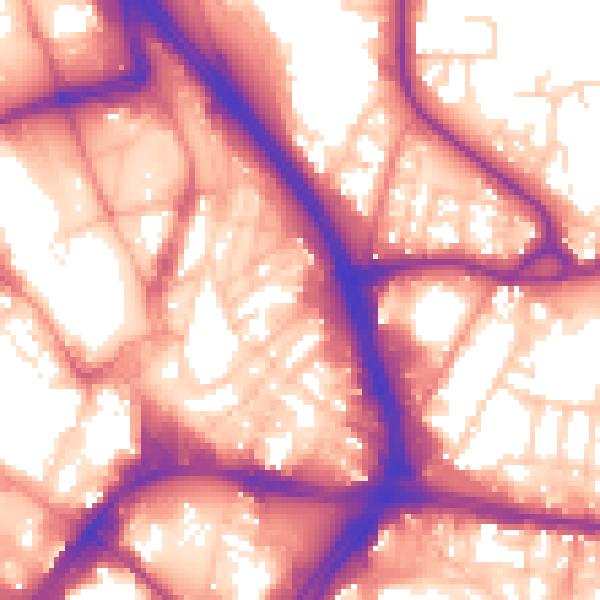 Daytime road noise heatmap for BD1 4AP