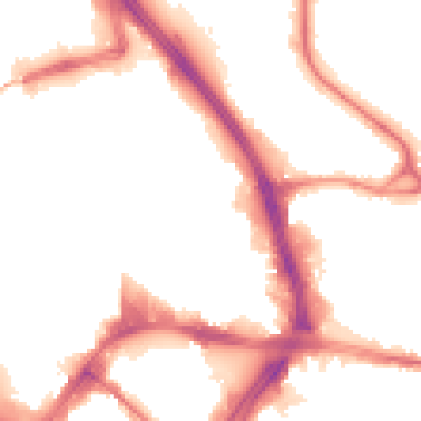 Night-time road noise heatmap for BD1 4AR