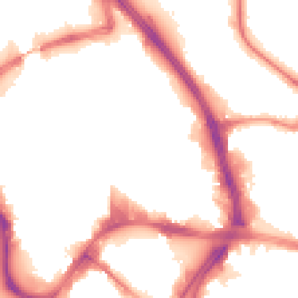 Night-time road noise heatmap for BD1 4EG