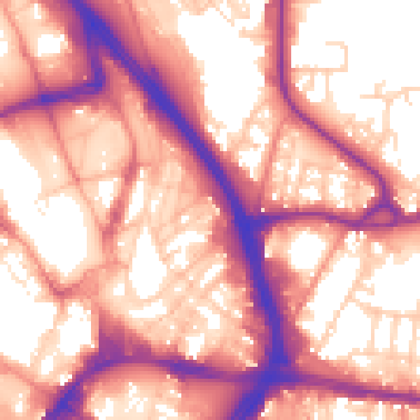 Daytime road noise heatmap for BD1 4HD