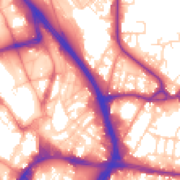 Daytime road noise heatmap for BD1 4HF