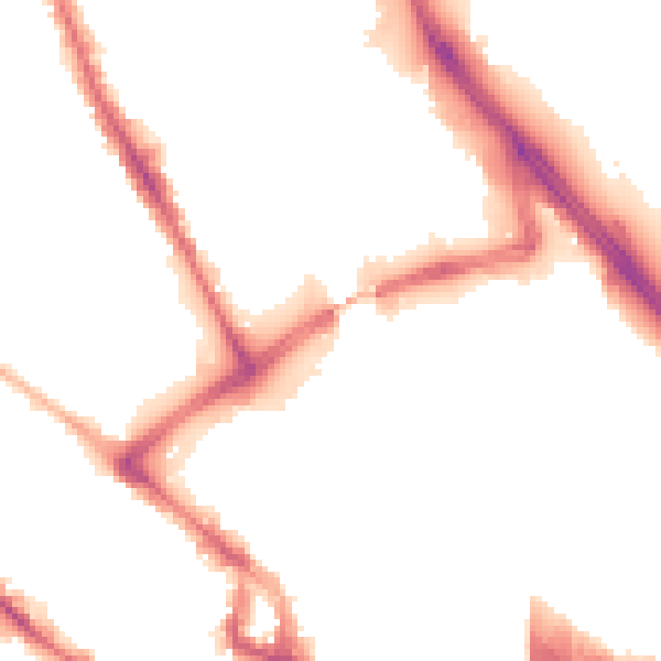Night-time road noise heatmap for BD1 4NT