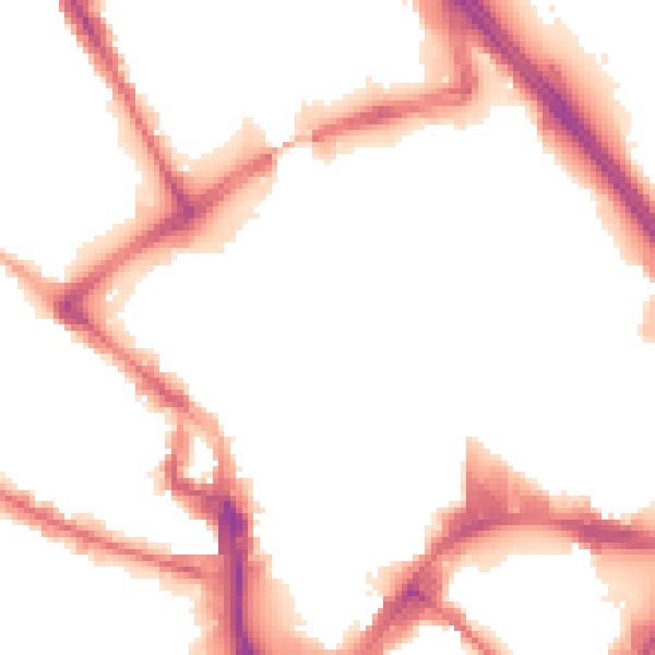Night-time road noise heatmap for BD1 4PB