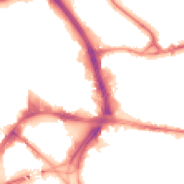Night-time road noise heatmap for BD1 5EN