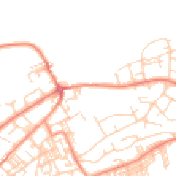 Daytime road noise heatmap for BD14 6DB