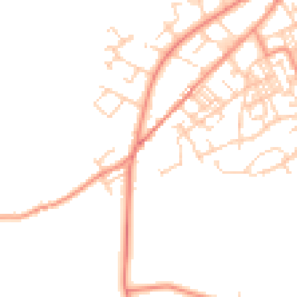 Daytime road noise heatmap for BD14 6DG
