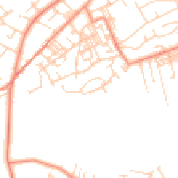 Daytime road noise heatmap for BD14 6NB