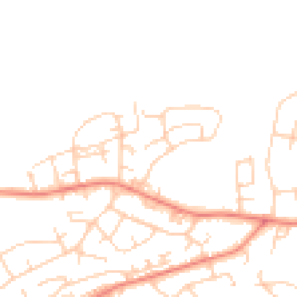 Daytime road noise heatmap for BD14 6TF