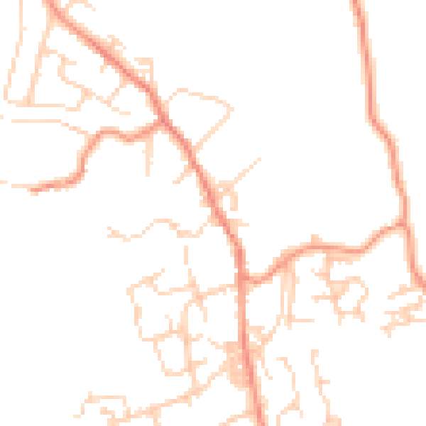 Daytime road noise heatmap for BD15 0AB
