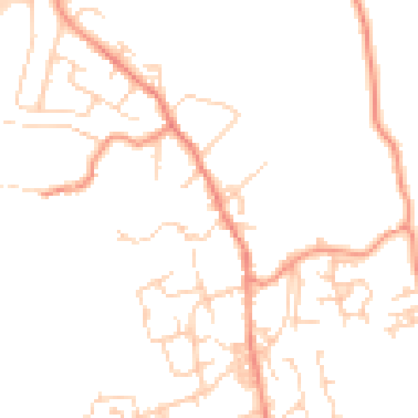 Daytime road noise heatmap for BD15 0AD