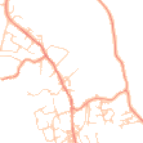 Daytime road noise heatmap for BD15 0AE
