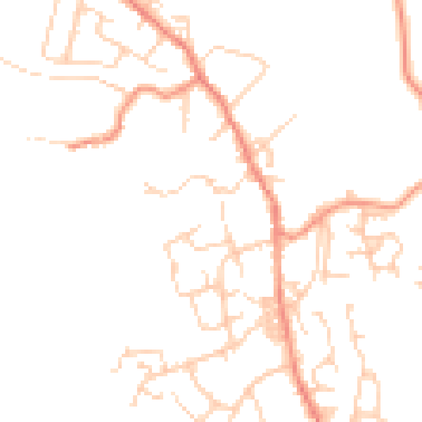 Daytime road noise heatmap for BD15 0AL
