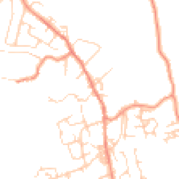 Daytime road noise heatmap for BD15 0AN