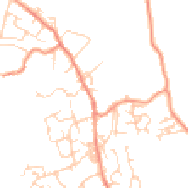 Daytime road noise heatmap for BD15 0AP