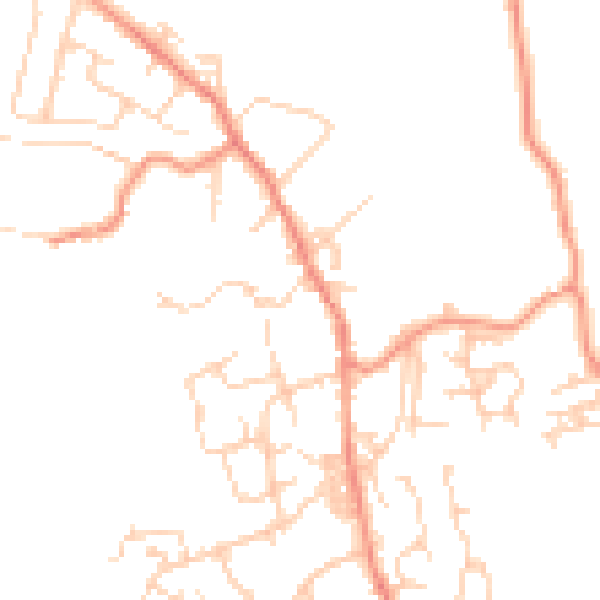 Daytime road noise heatmap for BD15 0AR