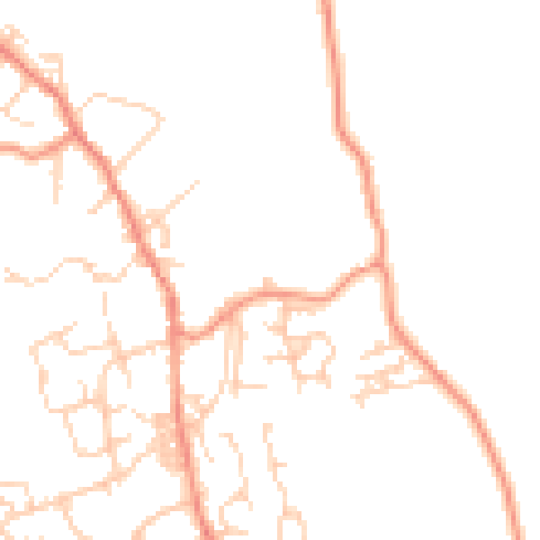 Daytime road noise heatmap for BD15 0AT