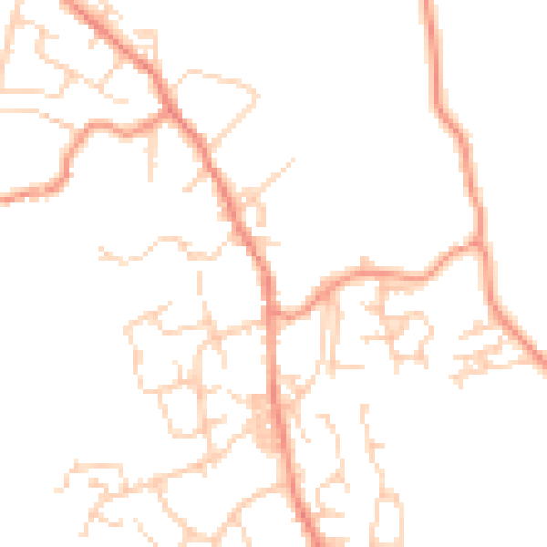 Daytime road noise heatmap for BD15 0AW