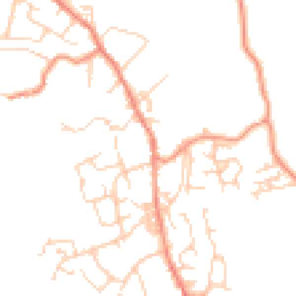 Daytime road noise heatmap for BD15 0AX