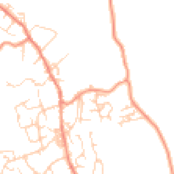 Daytime road noise heatmap for BD15 0AZ