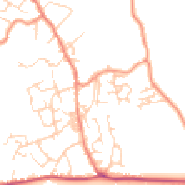 Daytime road noise heatmap for BD15 0BB