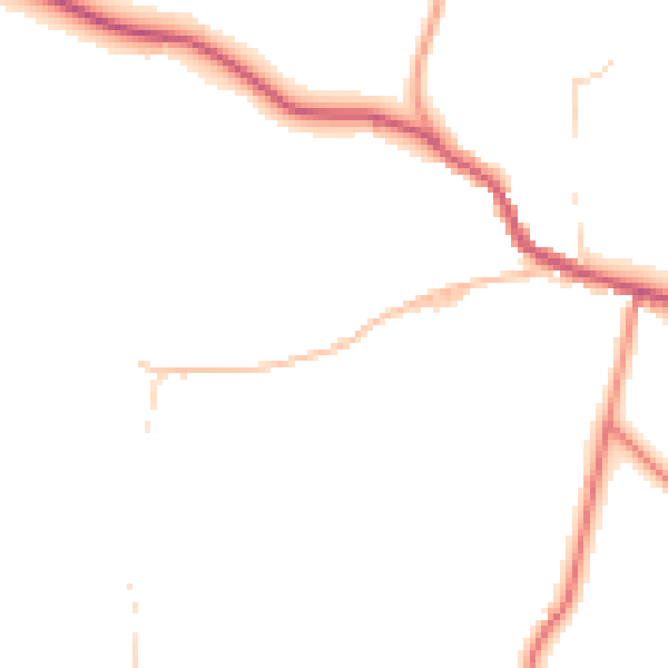 Daytime road noise heatmap for BD15 0BS