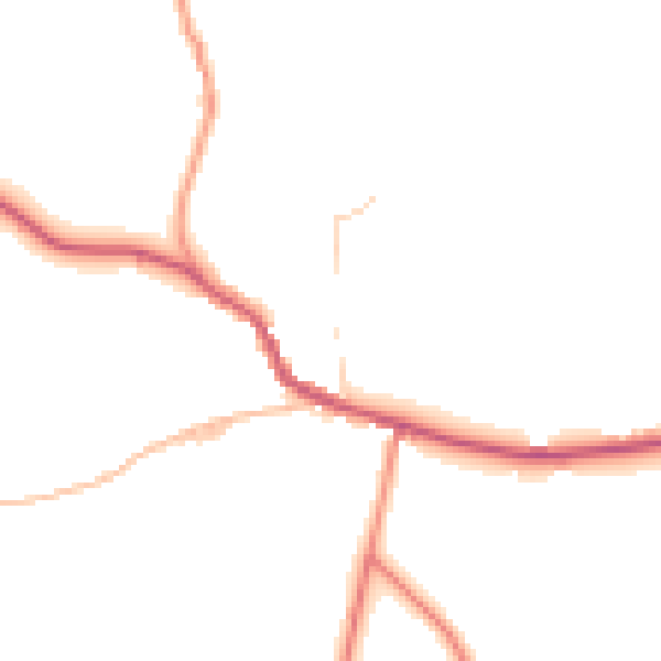 Daytime road noise heatmap for BD15 0BT