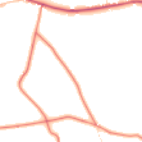 Daytime road noise heatmap for BD15 0BZ