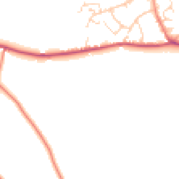 Daytime road noise heatmap for BD15 0DD