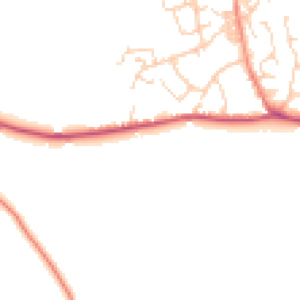 Daytime road noise heatmap for BD15 0DE