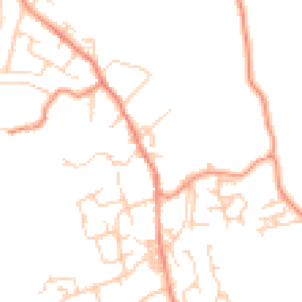 Daytime road noise heatmap for BD15 0DG