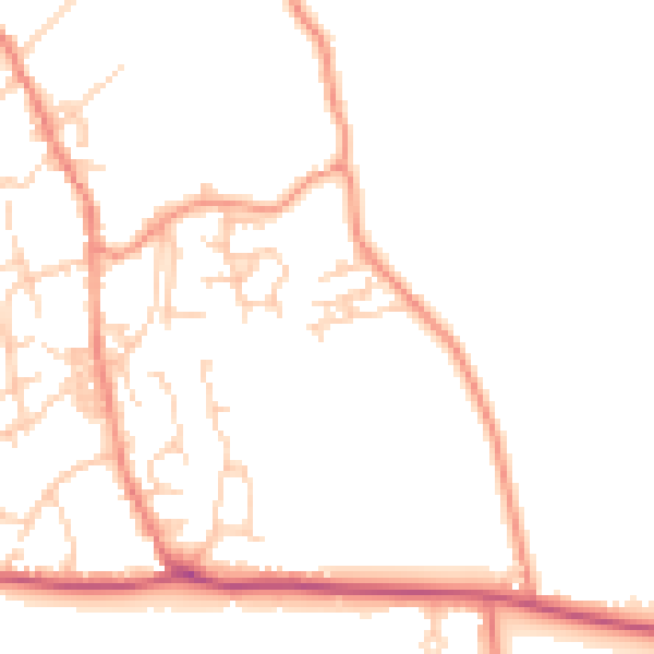 Daytime road noise heatmap for BD15 0DH