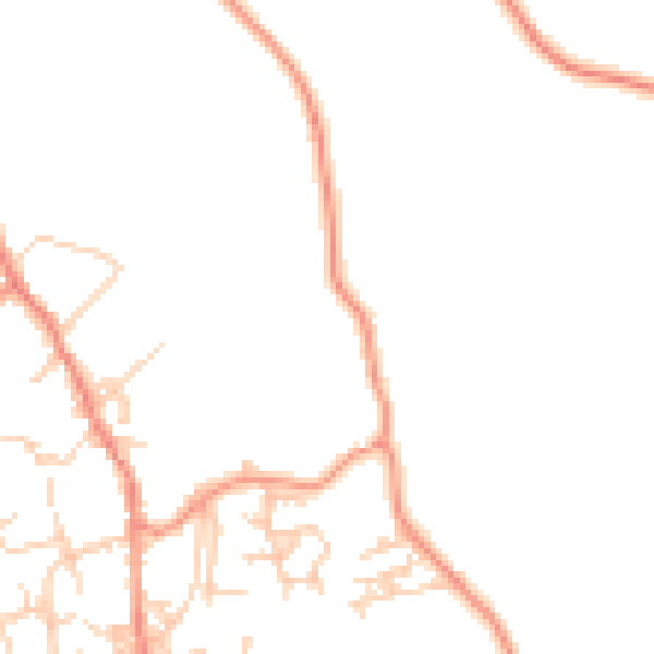 Daytime road noise heatmap for BD15 0DL