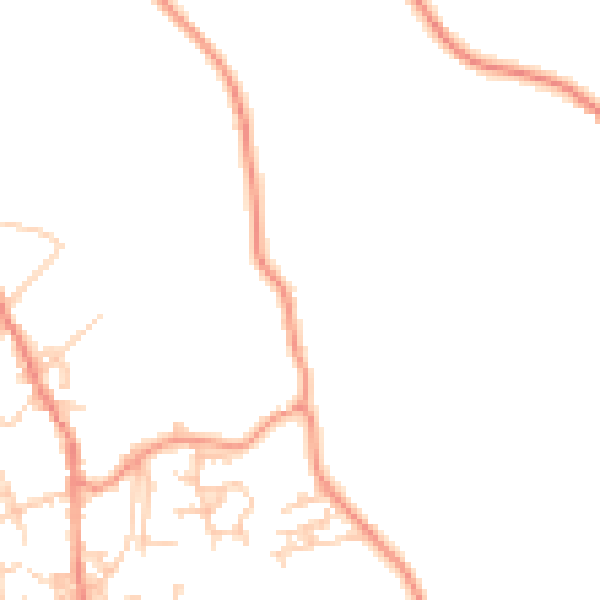 Daytime road noise heatmap for BD15 0DN