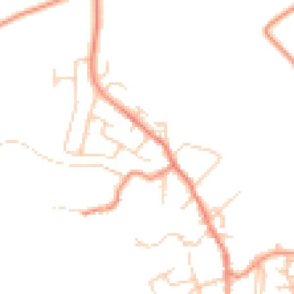 Daytime road noise heatmap for BD15 0DP