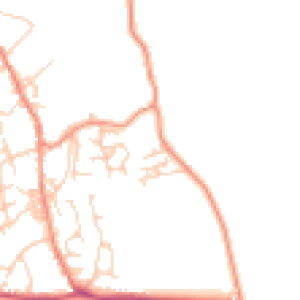 Daytime road noise heatmap for BD15 0DR