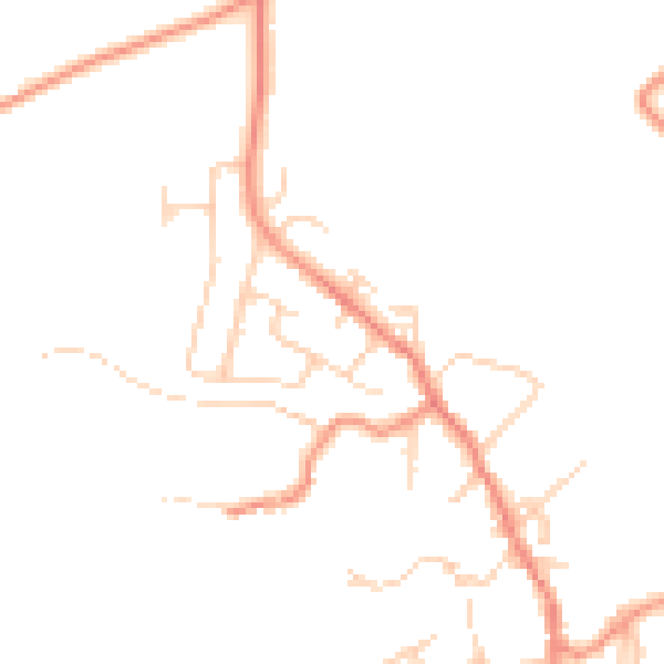 Daytime road noise heatmap for BD15 0DU