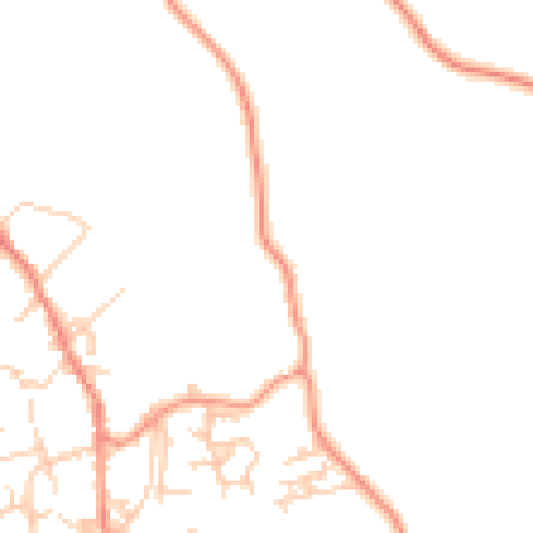 Daytime road noise heatmap for BD15 0DW